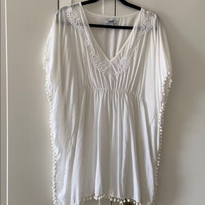 White cotton beach cover-up